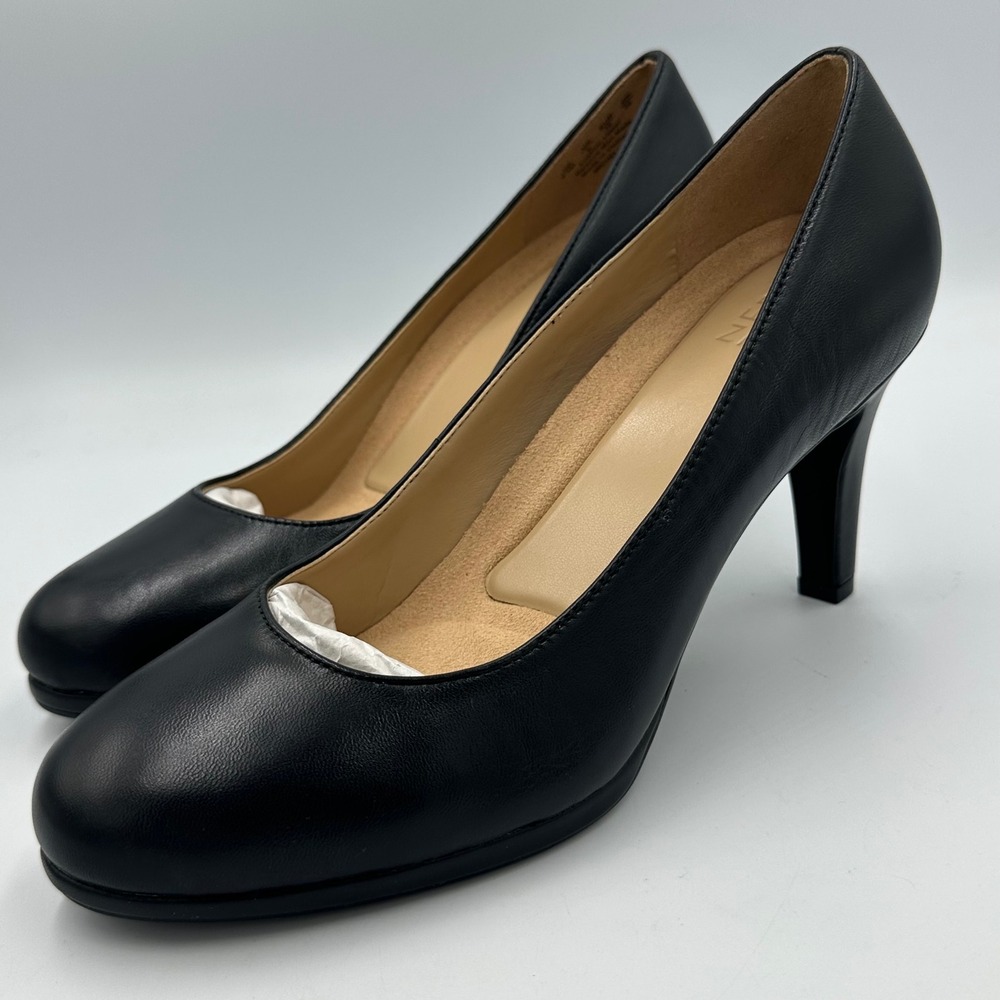 Naturalizer Michelle Black Leather Pumps Sz 8.5 Comfort Quiet Luxury Office Core